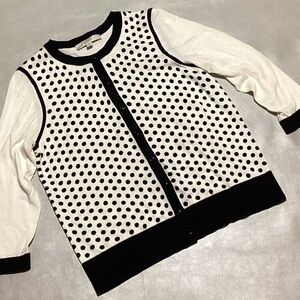 LOFT Polka Dot Cardigan Sweater